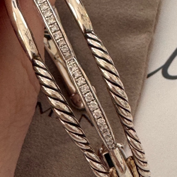 David Yurman Silver Cable Bracelet - Picture 5 of 6